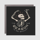 Tis The Season To Spooky Halloween Skeleton Vintag Car Magnet