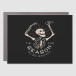 Tis The Season To Spooky Halloween Skeleton Vintag Car Magnet