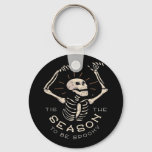 Tis The Season To Spooky Halloween Skeleton Vintag Keychain