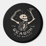 Tis The Season To Spooky Halloween Skeleton Vintag Magnet