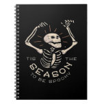 Tis The Season To Spooky Halloween Skeleton Vintag Notebook