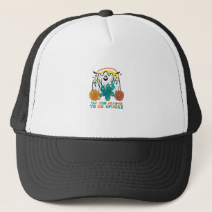 Tis The Season To Spooky Retro Halloween Women Trucker Hat