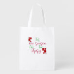Tis The Season To Tipsy Christmas Grocery Bag