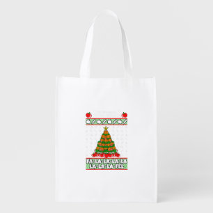 Tis The Season To Vegan Christmas Pajama X-Mas Veg Grocery Bag