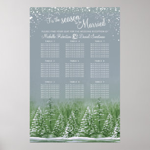 Tis the season winter wedding table seating chart