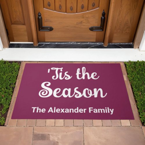 Tis the Season with Name Doormat