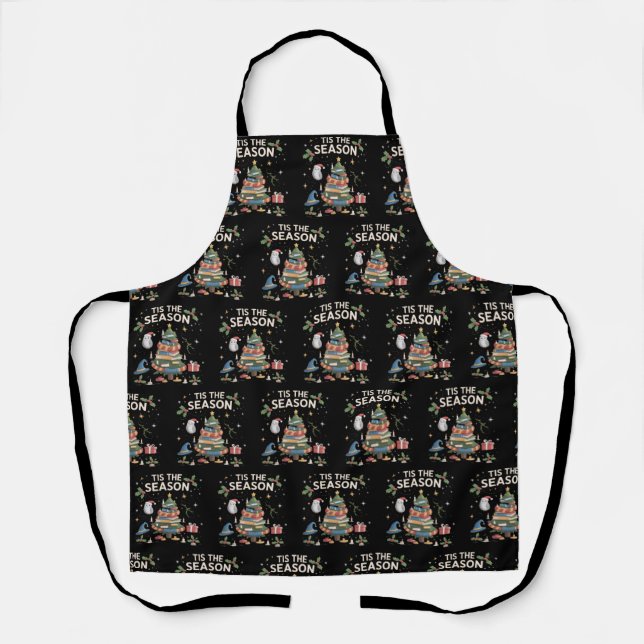 Tis the Season Wizard School Christmas Cozy Magic Apron (Front)
