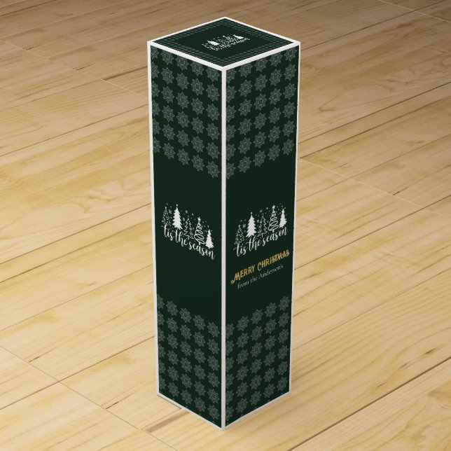 Tis the Season Woodland Wine Gift Box (Front)