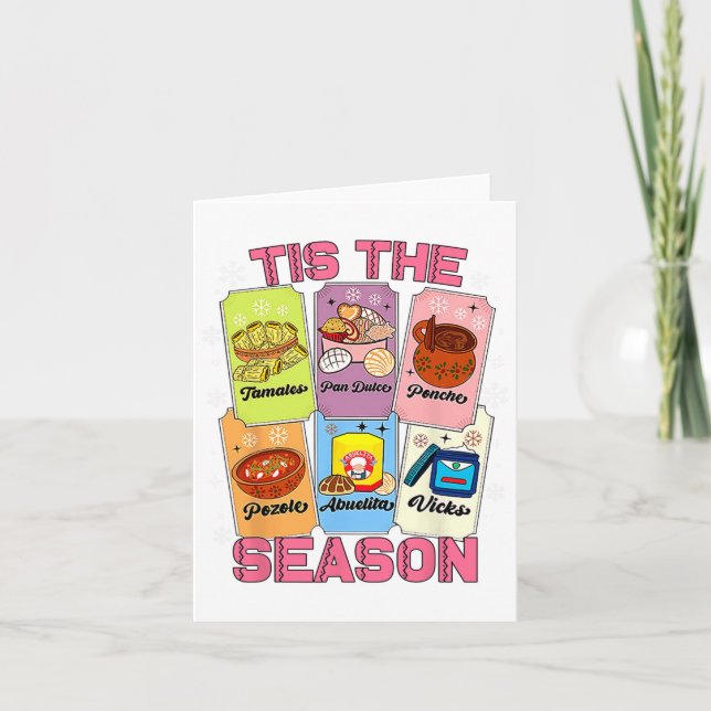 Tis The Season Xmas Card Mexican Christmas Pan Dul (Front)