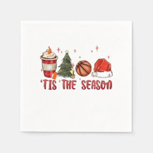 Tis the Season Xmas Christmas Basketball Napkins