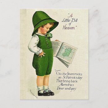 'tis The Shamrocks  Vintage St. Patrick's Day Postcard by VictorianWonders at Zazzle