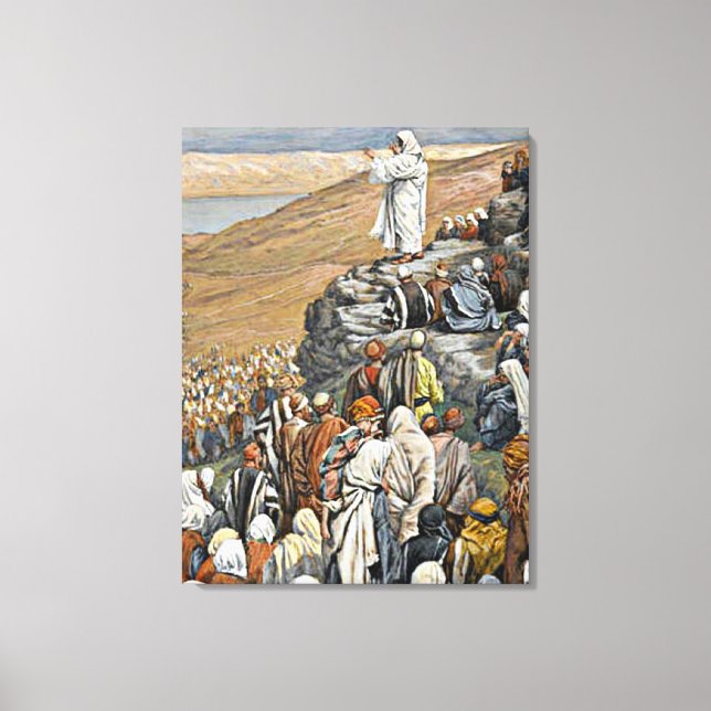 Tissot - The Sermon on the Mount Canvas Print (Front)
