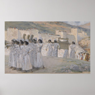 Tissot - The Seven Trumpets Of Jericho 1896 Poster