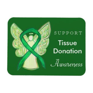 Tissue Donation Awareness Ribbon Angel Magnet