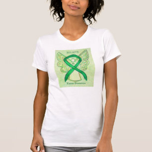 Tissue Donation Green Awareness Ribbon Angel Shirt