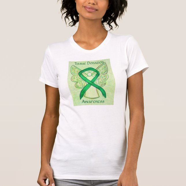 Tissue Donation Green Awareness Ribbon Shirt (Front)