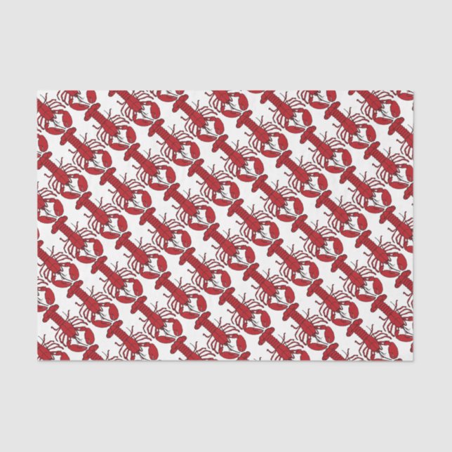 Tissue gift paper  Nautical cute red lobster (Front)