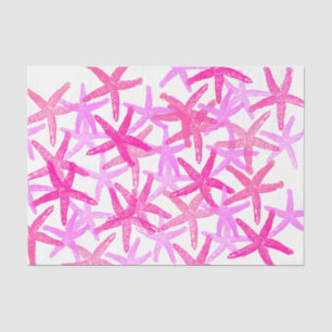 Tissue gift paper Nautical starfish pink white