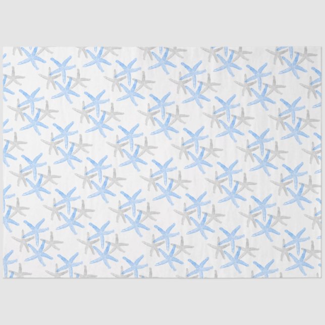 Tissue gift paper  starfish snowflake Christmas (Front)