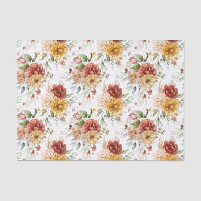 Tissue Paper 3, Bold Dutch Still Life Floral Art (Front)