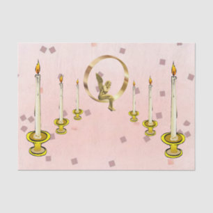 Tissue Paper Angel Candles