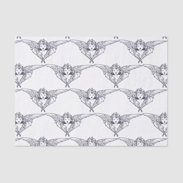 Tissue Paper ANGELS IN BLUE AND WHITE (Front)