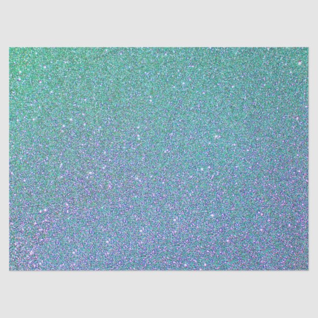 Tissue Paper/Aqua Glitter Tissue Paper (Front)
