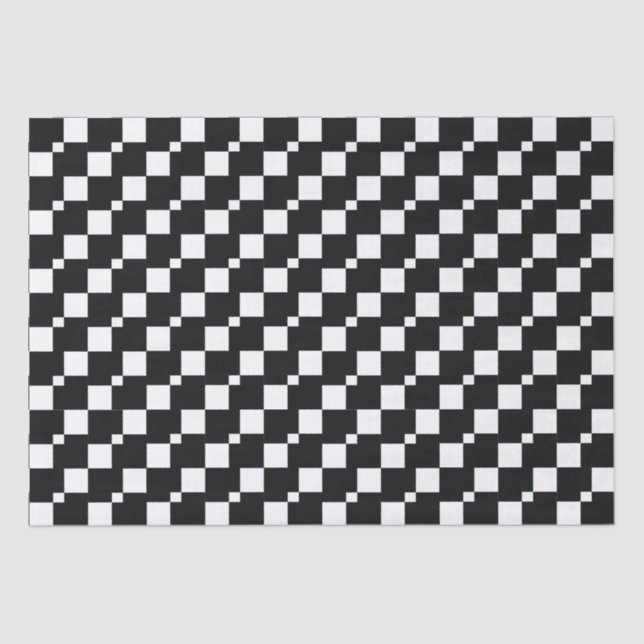 Tissue Paper B+W Mid-century Check (Front)
