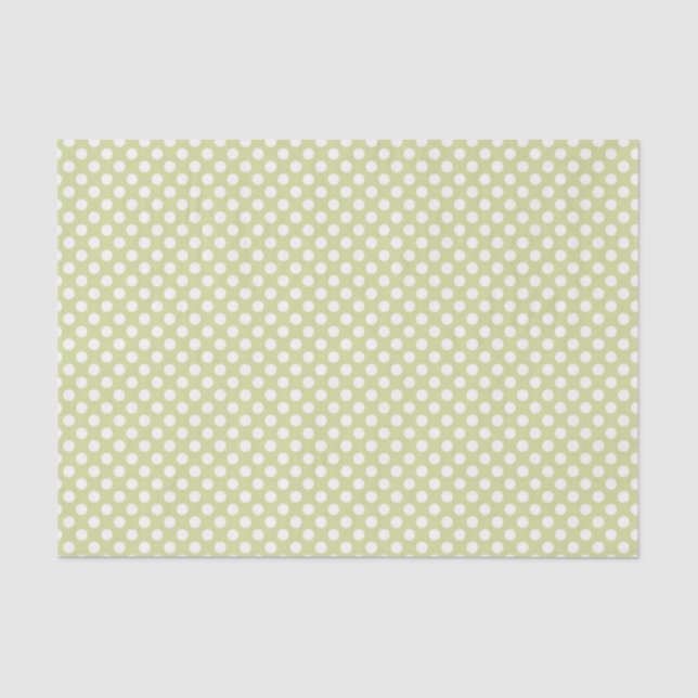 Tissue Paper Beige & White Polk a dot (Front)