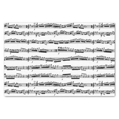 tissue paper black and white music notes sheet