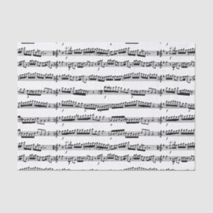 tissue paper black and white music notes sheet