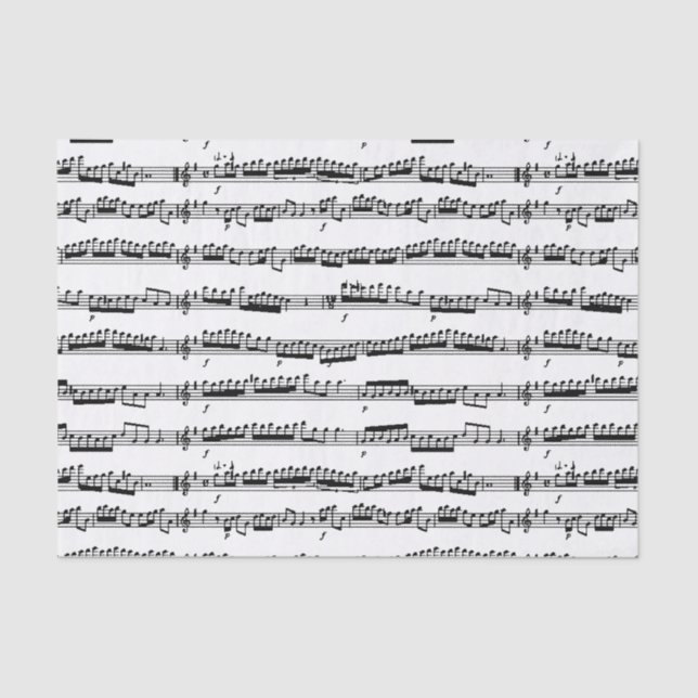 tissue paper black and white music notes sheet (Front)
