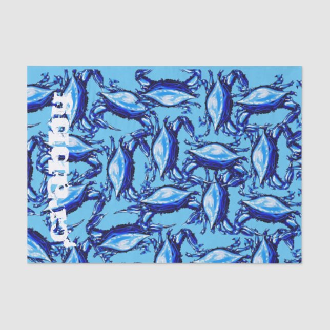 Tissue Paper Blue Crabs (Front)