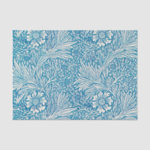 Tissue Paper Blue Ivory William Morris Floral