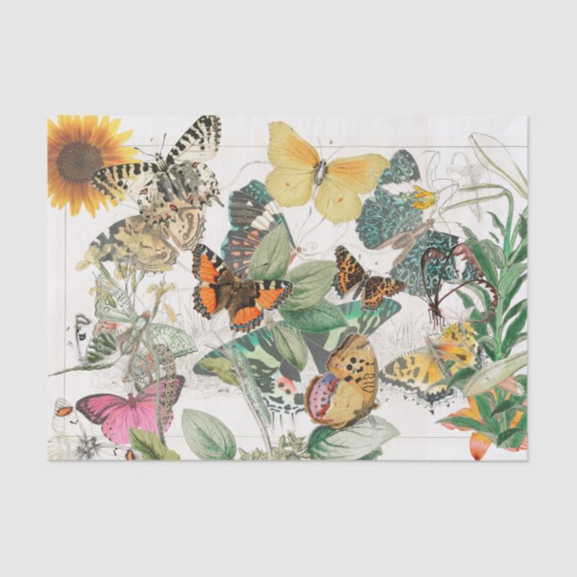 Tissue Paper Butterfly Sunflower (Front)