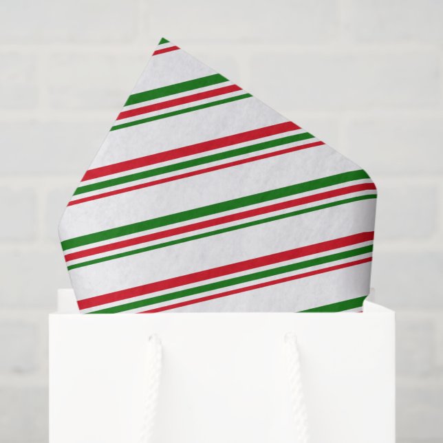 Tissue Paper-Candy Cane Striped Paper (Gift Bag)