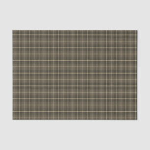 Tissue paper Christmas brown cream plaid