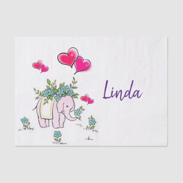 Tissue Paper Colorful Elephant (Front)