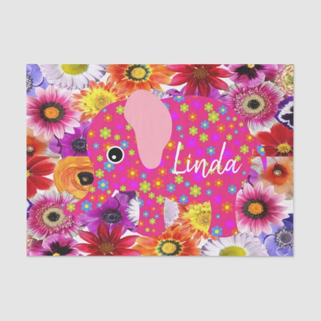 Tissue Paper Colorful Elephant (Front)