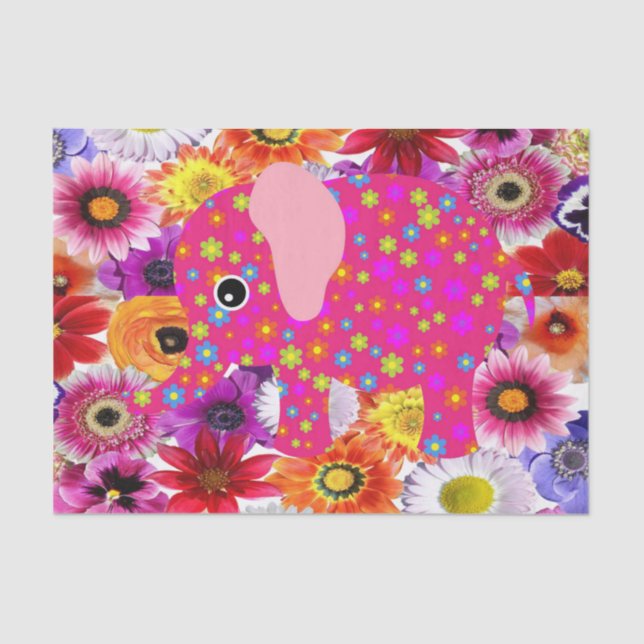 Tissue Paper Colorful Elephant (Front)