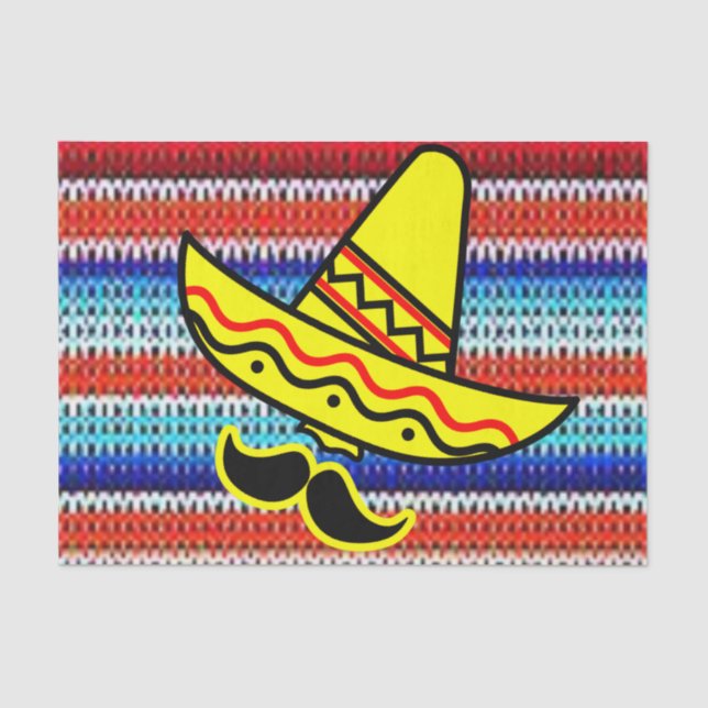Tissue Paper Colorful Mexican Sombrero (Front)