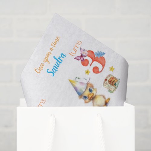Tissue Paper Cute Chick Cake Happy Birthday