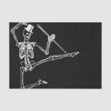 Tissue Paper DANCING SKELETON WITH TOP HAT