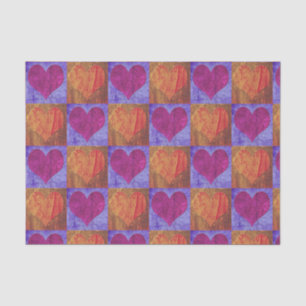Tissue paper Decoupage - Heart Pop Art