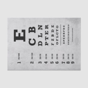 Tissue Paper/Decoupage Tissue Paper Gray Eye Chart