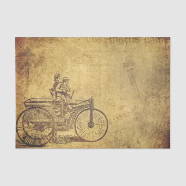 Tissue Paper Decoupage - Vintage Classic Car Old | Zazzle