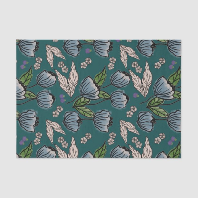 Tissue Paper - Deep Teal (Front)