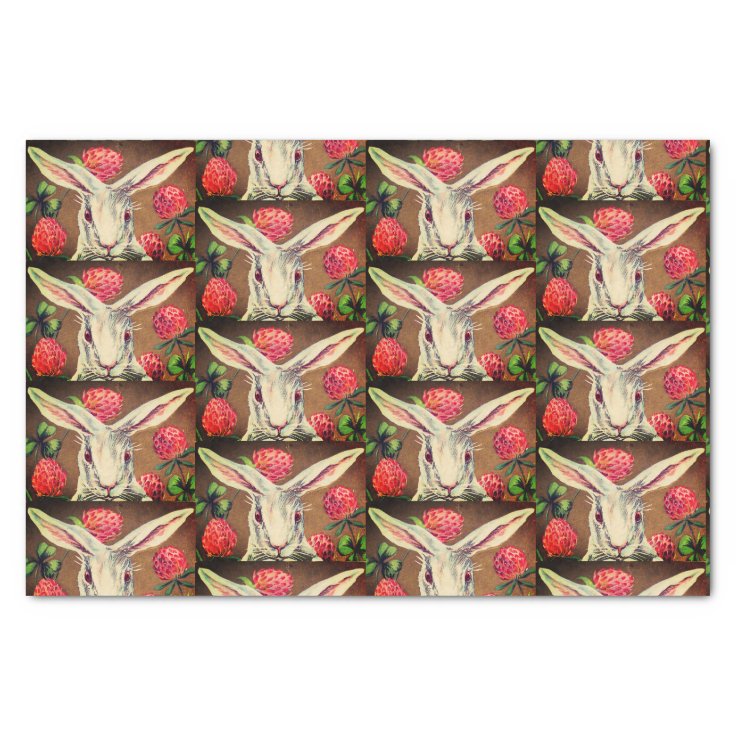 Tissue Paper EASTER BUNNY & FLOWERS Zazzle