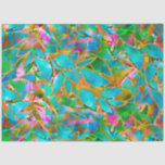 Tissue Paper Floral Abstract Stained Glass