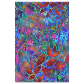 Tissue Paper Floral Abstract Stained Glass by Medusa81 at Zazzle